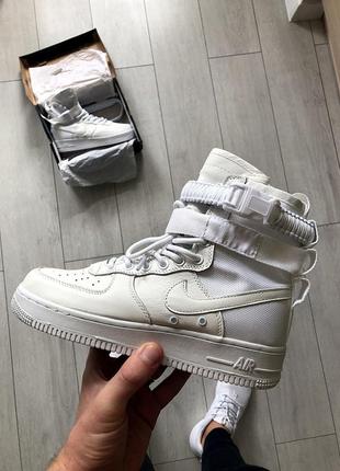 😍nike air force 1 sp high white😍кроссовки женские высокие осенние/весенние кроссовки найк, белые. жіночі кросівки найк форс білі високі7 фото