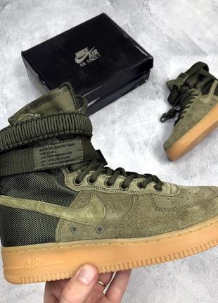 Кросівки жіночі найк форс високі nike air force special field khaki