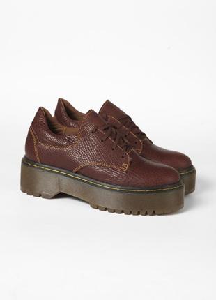 Кожаные коричневые туфли броги 36 размера2 фото