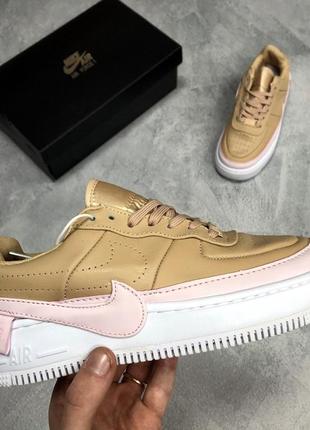♀️nike air force 1 jester♀️стильні жіночі кросівки найк, демисезон, шкіра., кросівки найк джестер на трвстій підошві