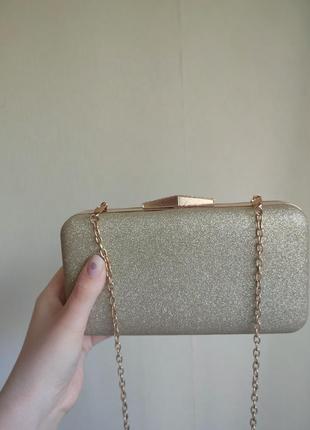Клатч ⁇ сумка ⁇ золотые блестки