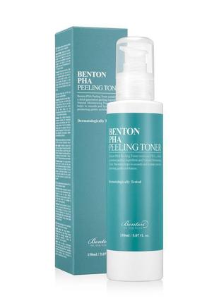 Тонер-эксфолиант с лактобионовой кислотой benton pha peeling toner1 фото