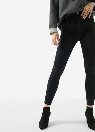 Черные брюки брюки брюки skinny h&amp;m 34/хс