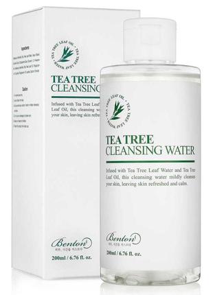 Очищающая вода с чайным деревом benton tea trea cleansing water