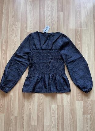 Стильная приталенная блуза из органзы neo noir toteme3 фото