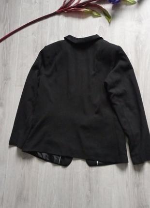Черный классический пиджак жакет4 фото