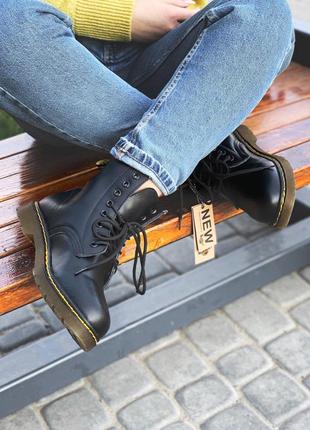 Крутые меховые ботинки dr martens  в черном цвете (осень-зима-весна)😍7 фото