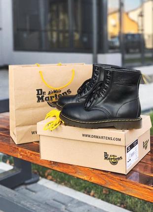 Крутые меховые ботинки dr martens  в черном цвете (осень-зима-весна)😍8 фото