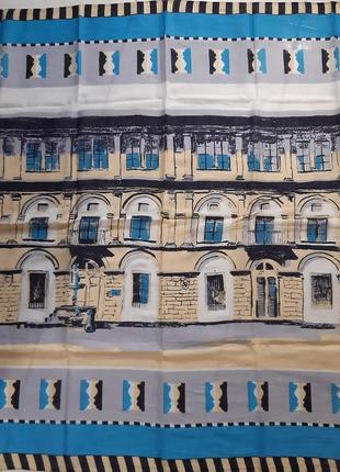 Шарф, шаль, палантин, коллекционный подписной, коттон, coco de heyere.