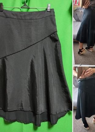 Атласная юбка, крой геометрия lindex. zara m&s