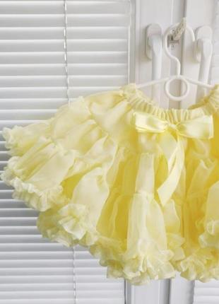 Юбка жовта шифонова