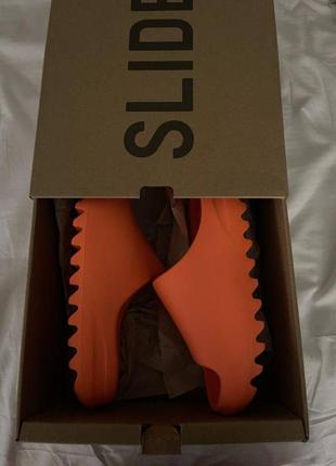 👟 шлепанцы adidas yeezy slide «orange’ / наложка bs👟3 фото