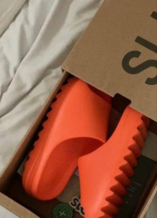 👟 шлепанцы adidas yeezy slide «orange’ / наложка bs👟2 фото