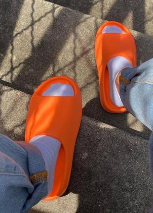 👟 шлепанцы adidas yeezy slide «orange’ / наложка bs👟5 фото