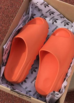 👟 шлепанцы adidas yeezy slide «orange’ / наложка bs👟8 фото