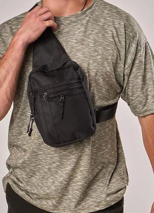 Якісна тактична сумка з кобурою, чоловіча сумка чорна з кордуру месенджер, тактичний месенджер8 фото