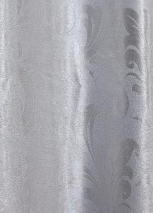 Шторна тканина блекаут, колекція "лілія". колір сірий8 фото
