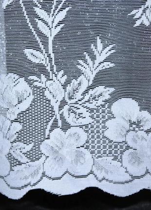 Жаккардовый тюль с узором цветы, турция