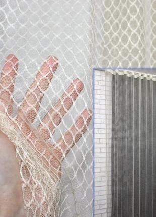 Тюль сітка, колекція "стелла". колір шампань
