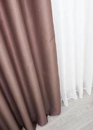 Шторна тканина блекаут, колекція "bruno". колір коричневий2 фото
