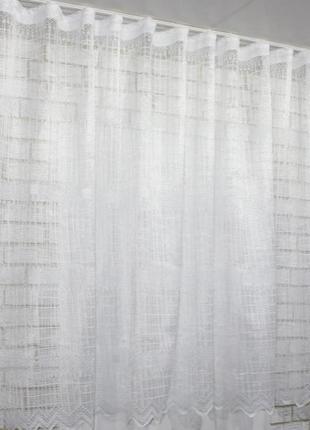 Тюль сітка висотою 1,5м. "juli", колір білий2 фото