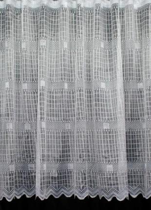 Тюль сітка висотою 1,5м. "juli", колір білий4 фото