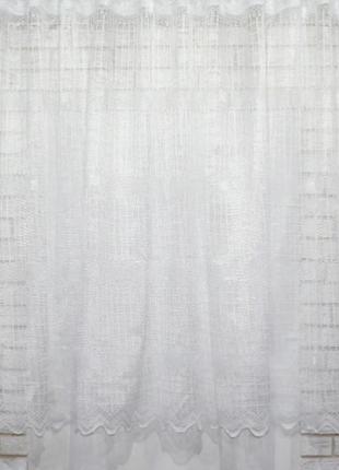 Тюль сітка висотою 1,5м. "juli", колір білий3 фото