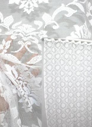 Тюль жакард, колекція "розалія". колір білий