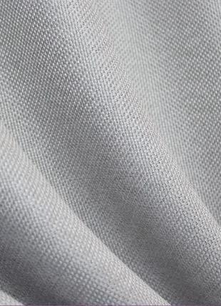 Тканина для штор льон блекаут рогожка. колір світло-сірий1 фото