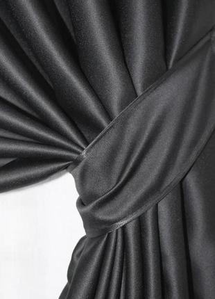 Шторна тканина блекаут, колекція "bruno". колір чорний5 фото