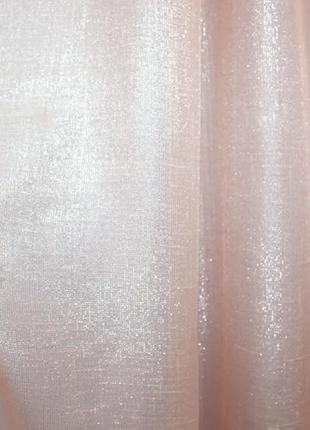 Тюль батист з люрексовою ниткою. колір персиковий5 фото