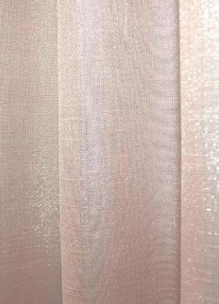 Тюль батист з люрексовою ниткою. колір персиковий7 фото
