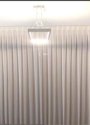 Тюль креп, зборка один до трьох. колір білий