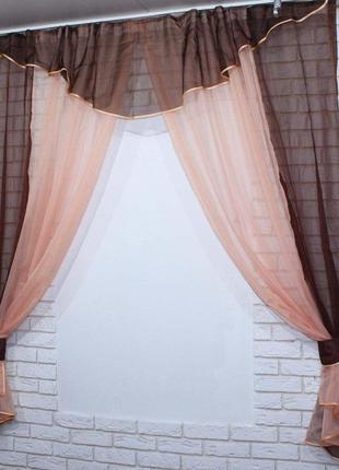 Кухонный комплект, шторы с ламбрекеном и подвязками