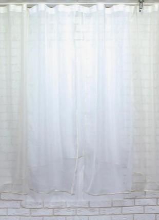 Кухонний комплект (280х170см), шторки і тюль. на карниз 1,5-2 м. колір бежевий з білим2 фото
