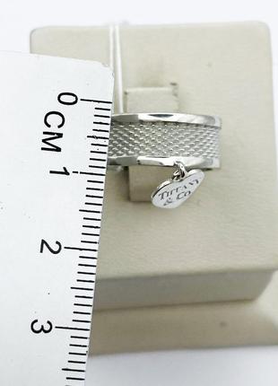 Кольцо серебряное "тиффани" 17,5 4,73 г5 фото