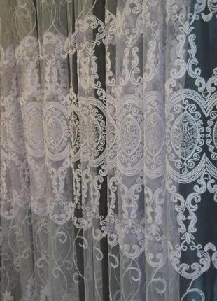 Тюль турецкая, белого цвета розалия