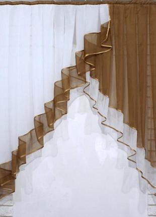 Кухоний комплект. колір коричневий з білим