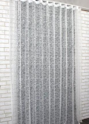 Тюль з жакарду колекція "розалія" мармур. колір білий4 фото