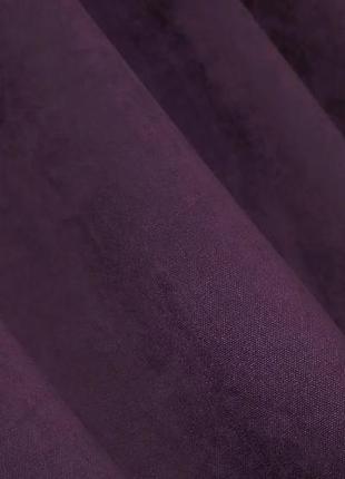 Шторна тканина мікровелюр sparta. колір баклажановий