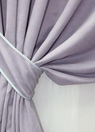 Шторна тканина мікровелюр sparta. колір лавандовий