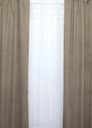 Світлонепроникна тканина блекаут "амелі", колір какао4 фото