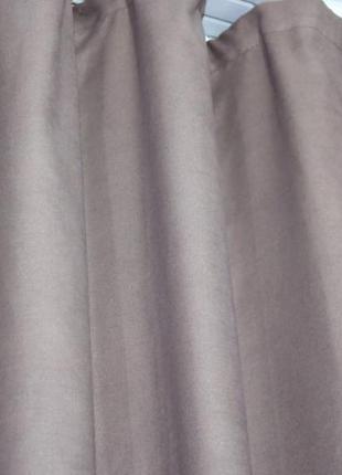 Комплект (2шт. 1,5х2,7м) штор із тканини мікровелюр petek. колір какао3 фото