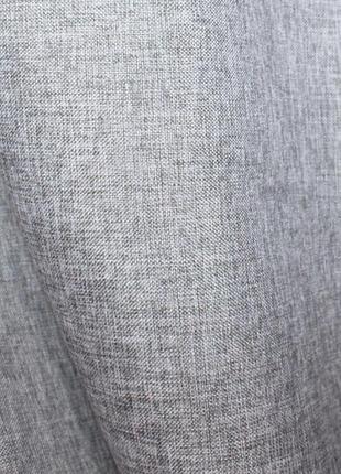 Тканина для штор льон-мішковина, колір сірий2 фото
