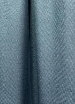 Тканина для штор льон-блискаут "арлін", колір бірюза2 фото