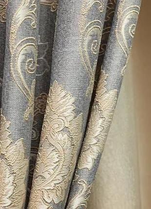 Комплект готовых штор из ткани лён коллекция "корона".9 фото
