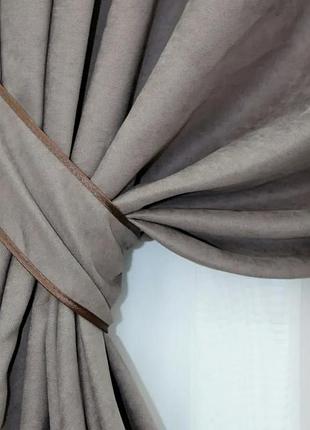Шторна тканина мікровелюр sparta. колір світле какао