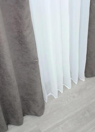 Шторна тканина мікровелюр sparta. колір світле какао