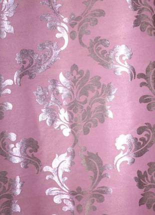 Штори (2шт. 1,5х2,7м) з тканини блекаут. колір рожевий5 фото