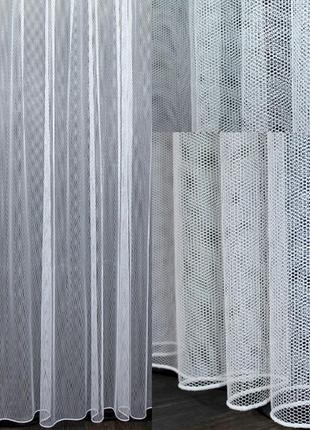 Тюль фатин,"грек сетка" турция однотонный, цвет белый